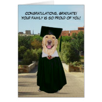 Funny Dog/Lab Graduation from Family cards