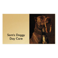 Funny Dog Painting Business Cards