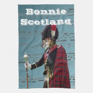 Funny dog pipe major hand towels