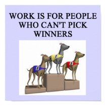 FUNNY DOG RACING JOKE posters