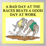 FUNNY DOG RACING JOKE PRINT