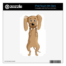 funny dog standing skin for iPod touch 4G