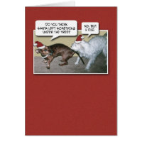 Funny Dogs Christmas Greeting Card
