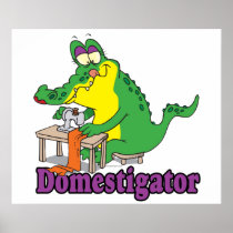 funny domesticated alligator gator print