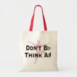 Funny Dont B Flat Think A Sharp Music Red Tote Bag
