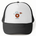 funny donut donut chef cartoon character hat