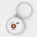 funny donut donut chef cartoon character keychains