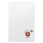 funny donut donut chef cartoon character customized stationery