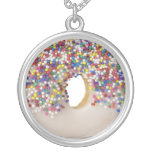 funny donut with sprinkles pendant
