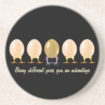 funny dragon and chickens eggs  Coaster