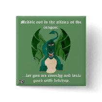 Funny Dragon Button