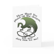Funny Dragon Joke Greeting Cards #2 cards