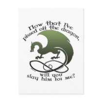 Funny Dragon Joke Postcards #2 postcards