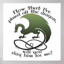 Funny Dragon Joke Prints & Posters #2 posters