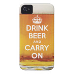 Funny drink beer and carry on Case-Mate iPhone 4 cases