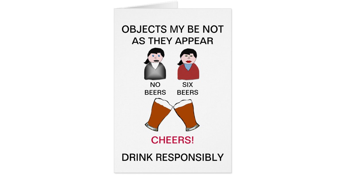 Funny Drink Responsibly Drinking Card Zazzle