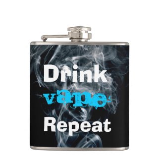 Funny Drink Vape Repeat Hip Flask