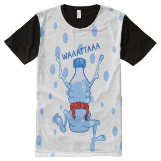 Funny Drink Water Bottle Karate Surreal All-Over Print T-shirt
