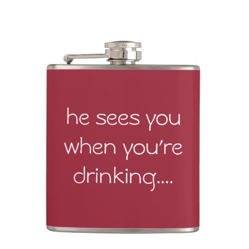 Funny drinking gift...Christmas flask Zazzle