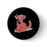 funny drunk kangaroo button