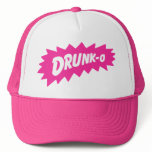 Funny 'DRUNK-O' Mesh Truckers Hat (pink)