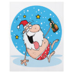 funny drunk santa on vacation flyers