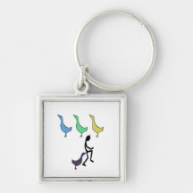 Funny Duck Duck Goose Keychains