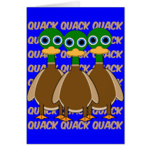 funny ducks greeting card