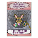 Funny Easter Bunny Horror Movie Card