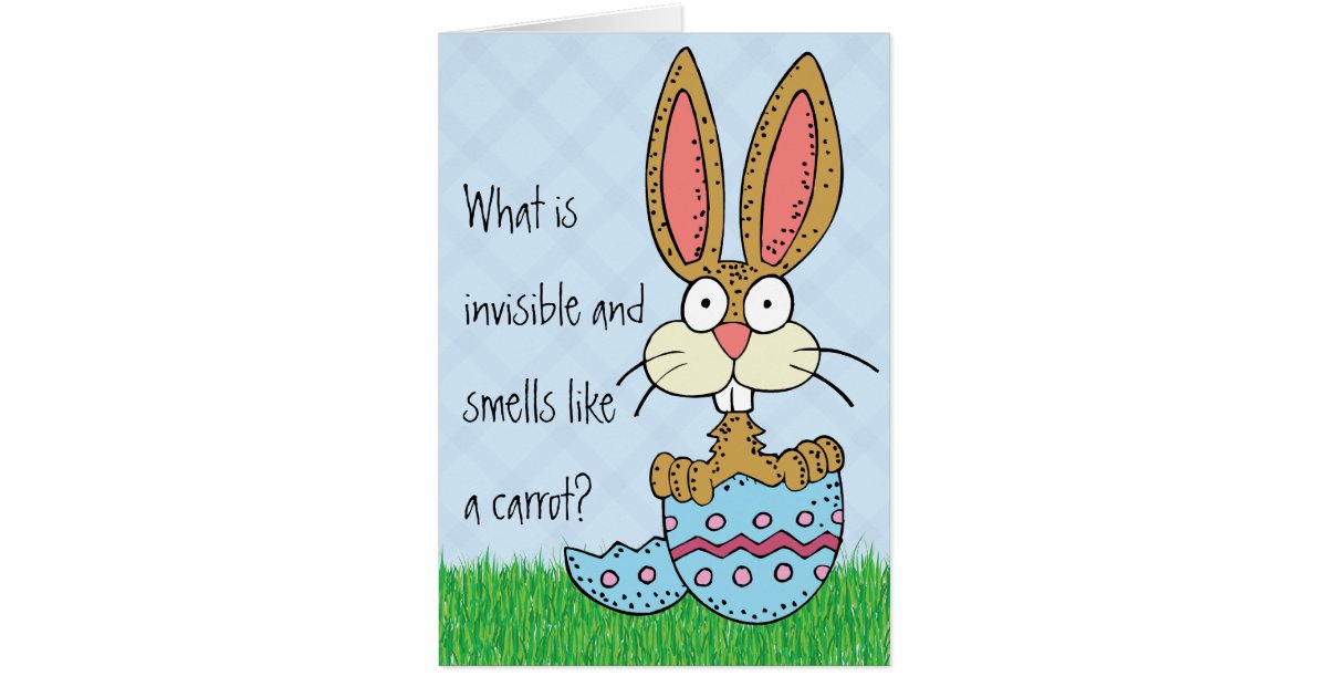 Funny Easter Bunny Joke Card | Zazzle