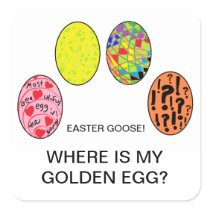 FUNNY EASTER BUNNY STICKERS