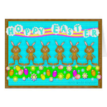 Funny Easter Chocolate Bunnies Greeting Cards