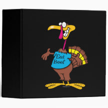 funny eat beef turkey cartoon binders