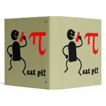 Funny eat pi 3 ring binders