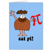 Funny eat pi math card