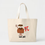Funny eat pi math tote bag