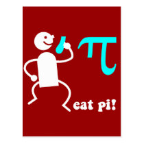 Funny eat pi postcards