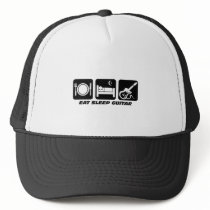 Funny eat sleep guitar hats