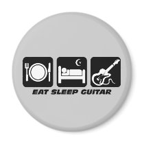 Funny eat sleep guitar magnets