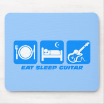 Funny eat sleep guitar mouse pad
