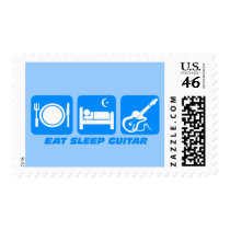 Funny eat sleep guitar stamp