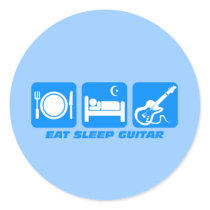 Funny eat sleep guitar stickers