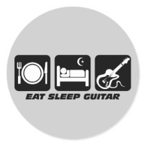 Funny eat sleep guitar stickers