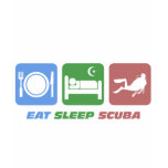 funny eat sleep scuba t-shirt