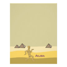 Funny Egyptian Mummy Pyramids Personalized Name Letterhead