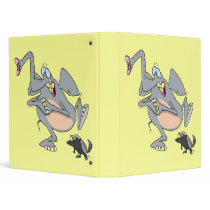 funny elephant afraid of honey badger 3 ring binder