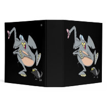 funny elephant afraid of honey badger 3 ring binders