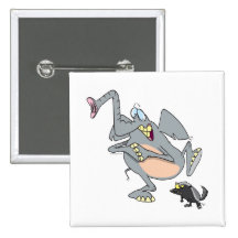 funny elephant afraid of honey badger button