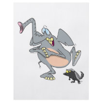funny elephant afraid of honey badger custom flyer