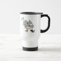 funny elephant afraid of honey badger mug